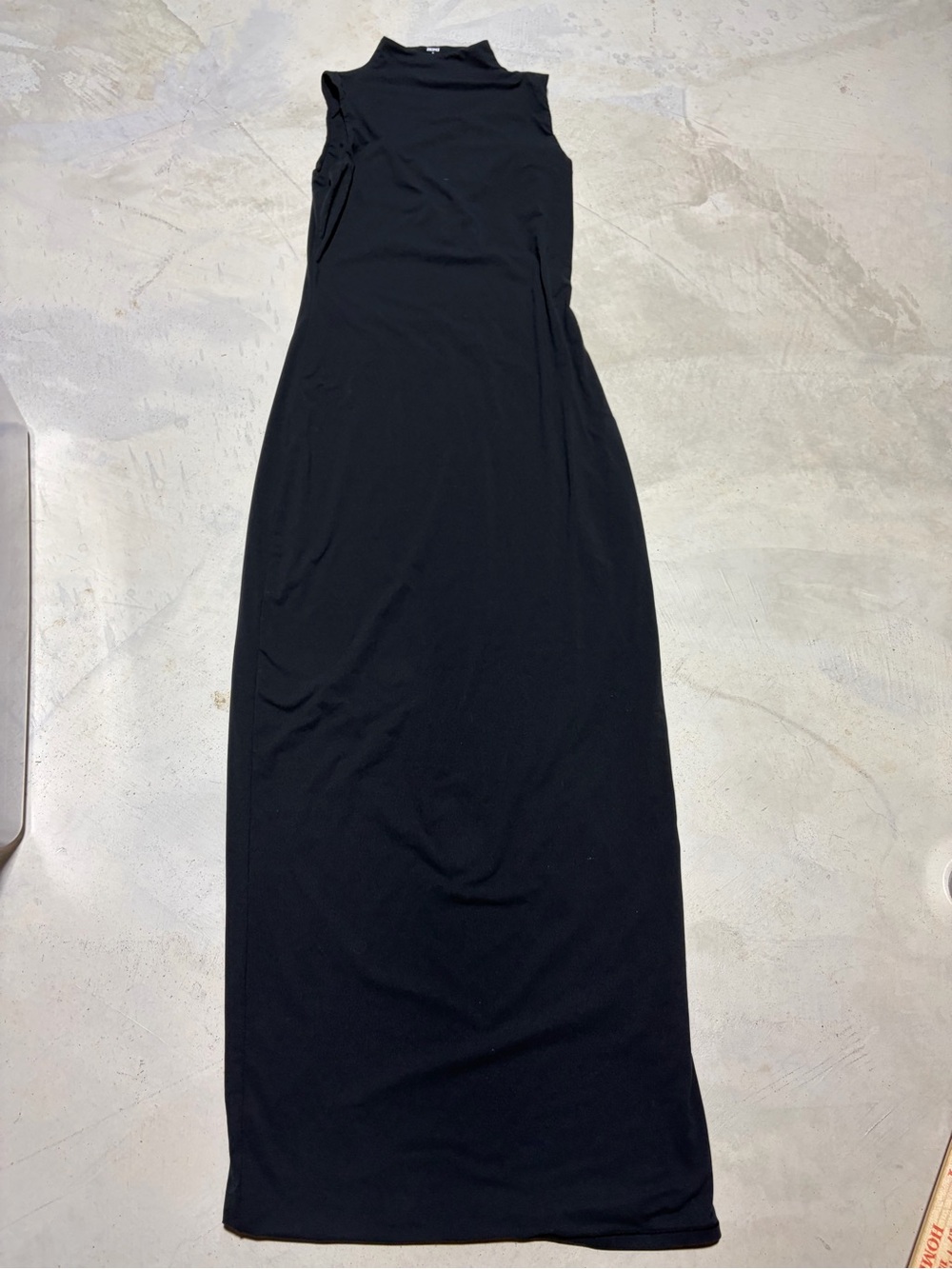 Skims Sleeveless Black Maxi Dress xl